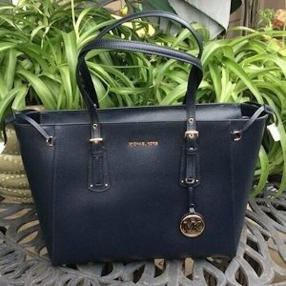 Michael Kors Womens Large Navy Blue Tote NWT - Picture 4 of 8